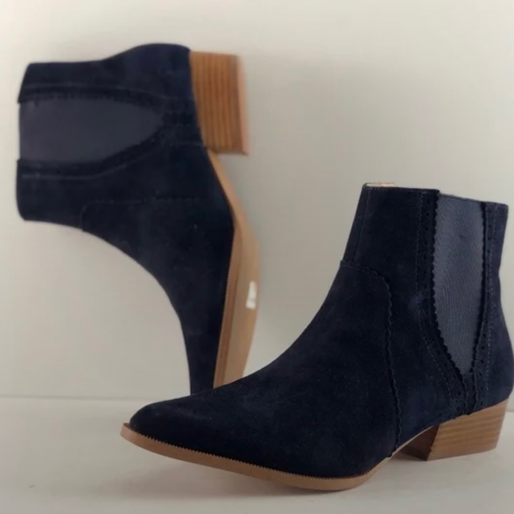 Joes Jean Blue Suede Booties.  Never worn.
